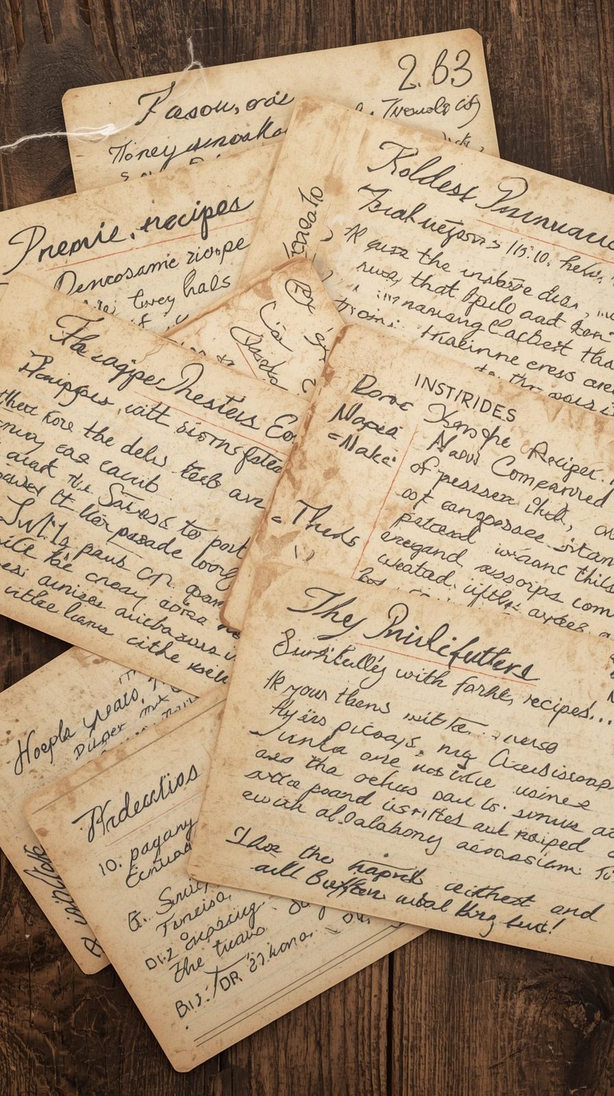 Handwritten Recipe Cards