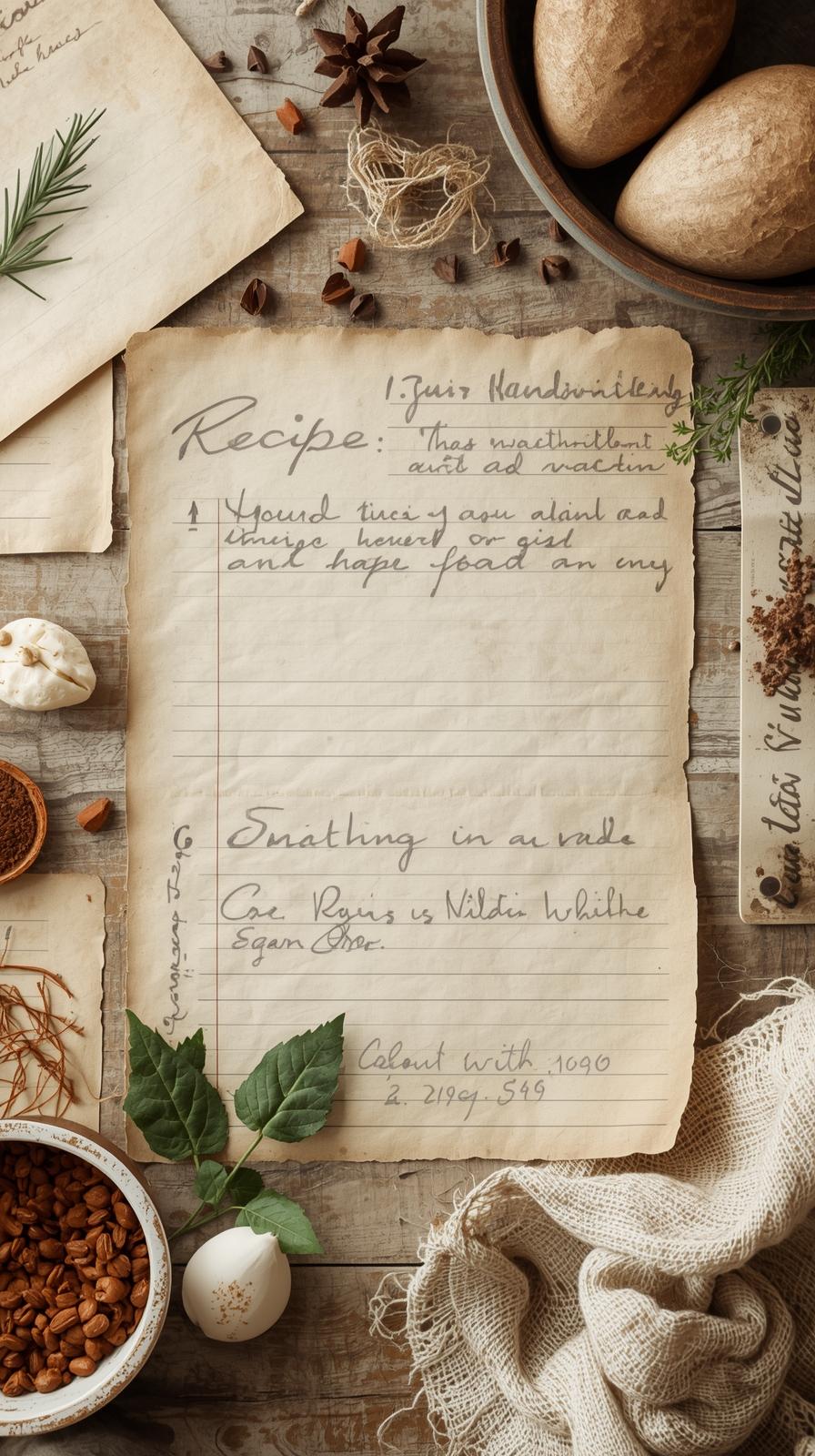 Handwritten Recipe Cards