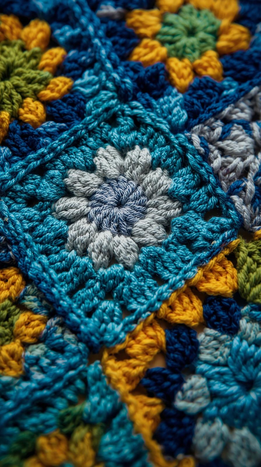Crochet Granny Square Mosaic