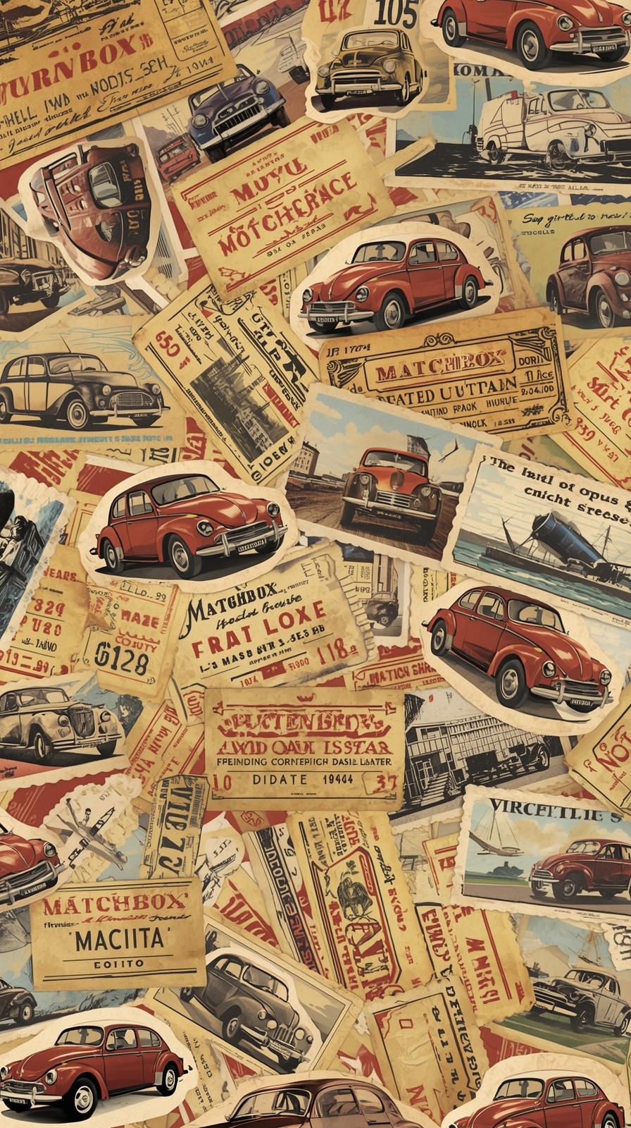 Matchbox LaOld Travel Tickets Scatteredbel Montage