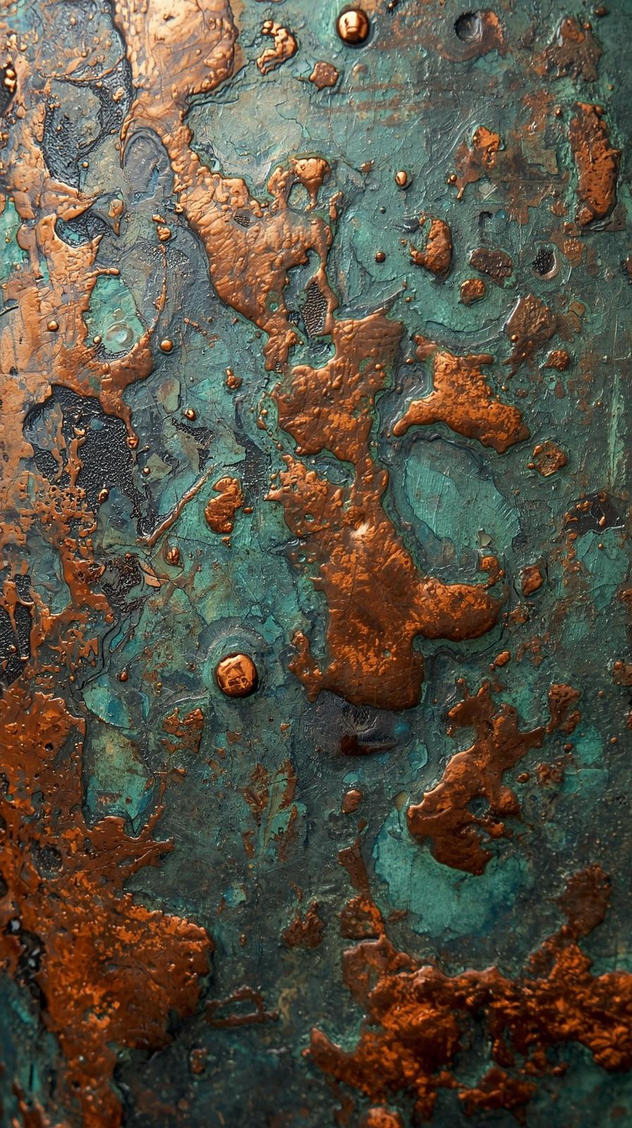 Patinated Copper Verdigris Wash