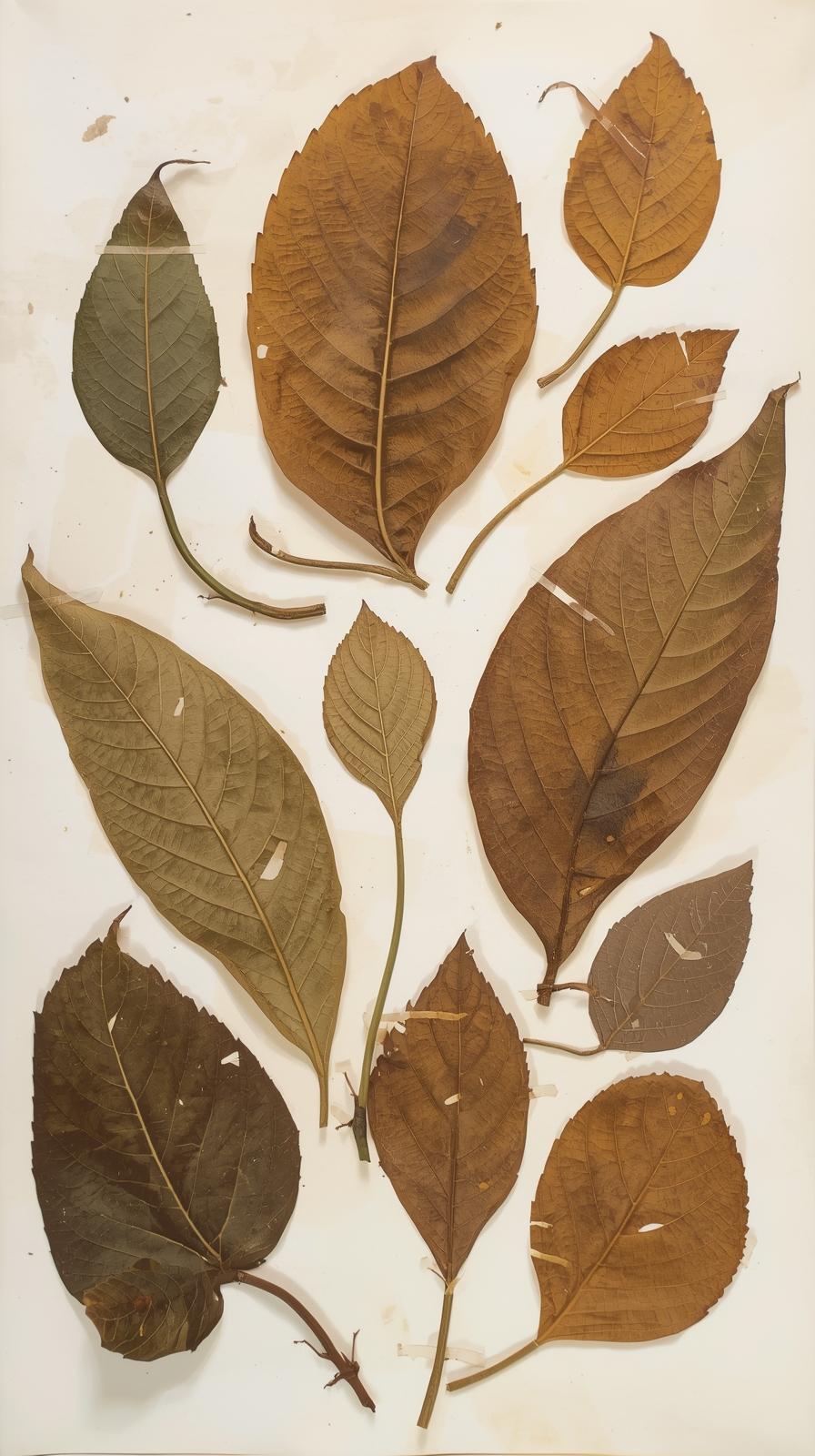 Herbarium Pressed Leaves