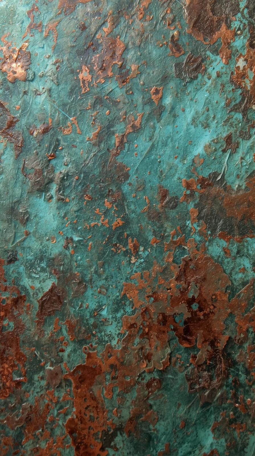 Patinated Copper Verdigris Wash