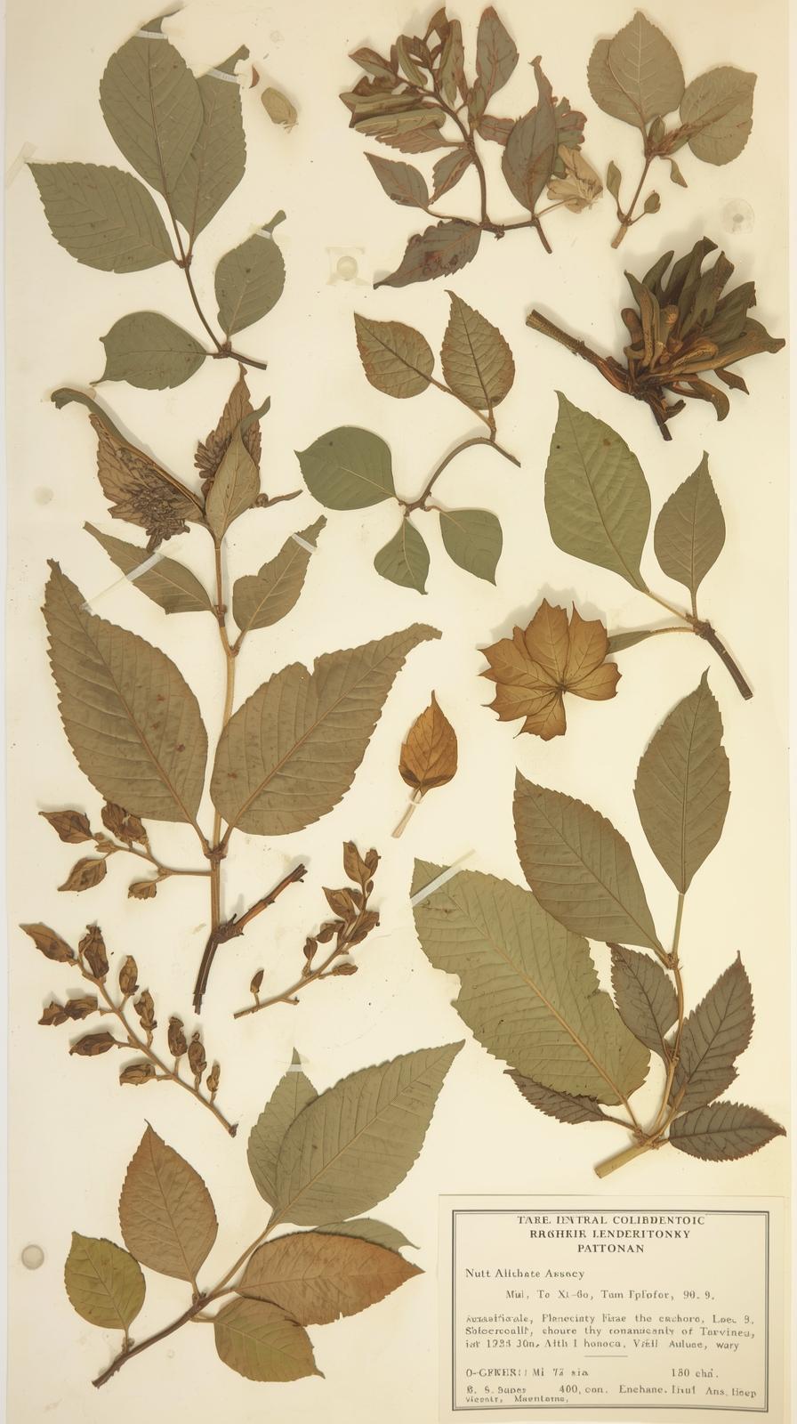 Herbarium Pressed Leaves