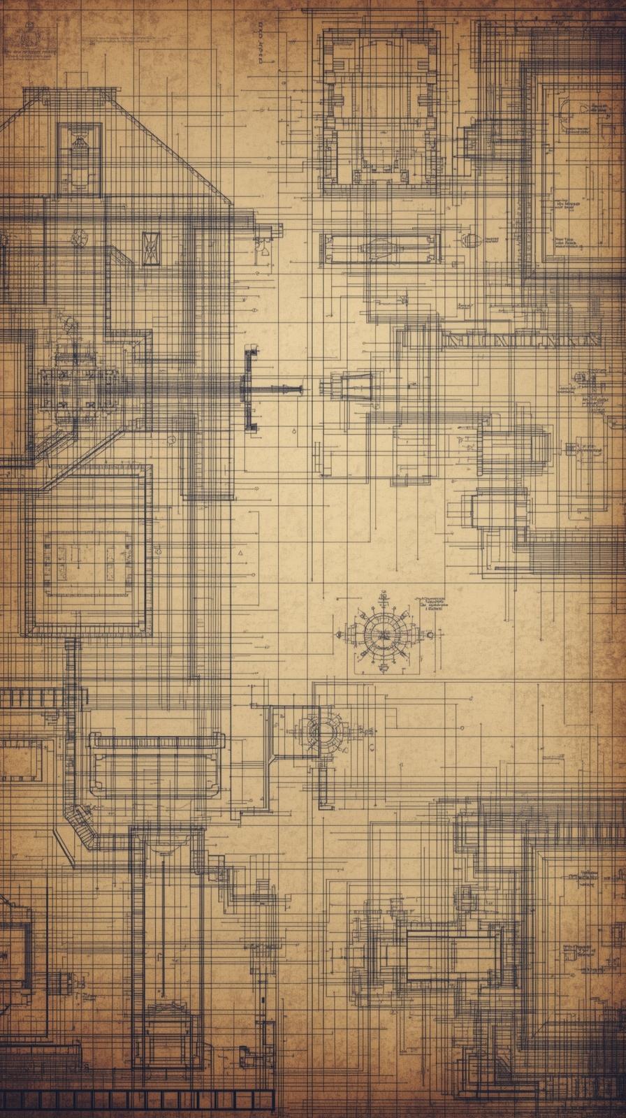 Blueprint Schematics Faded