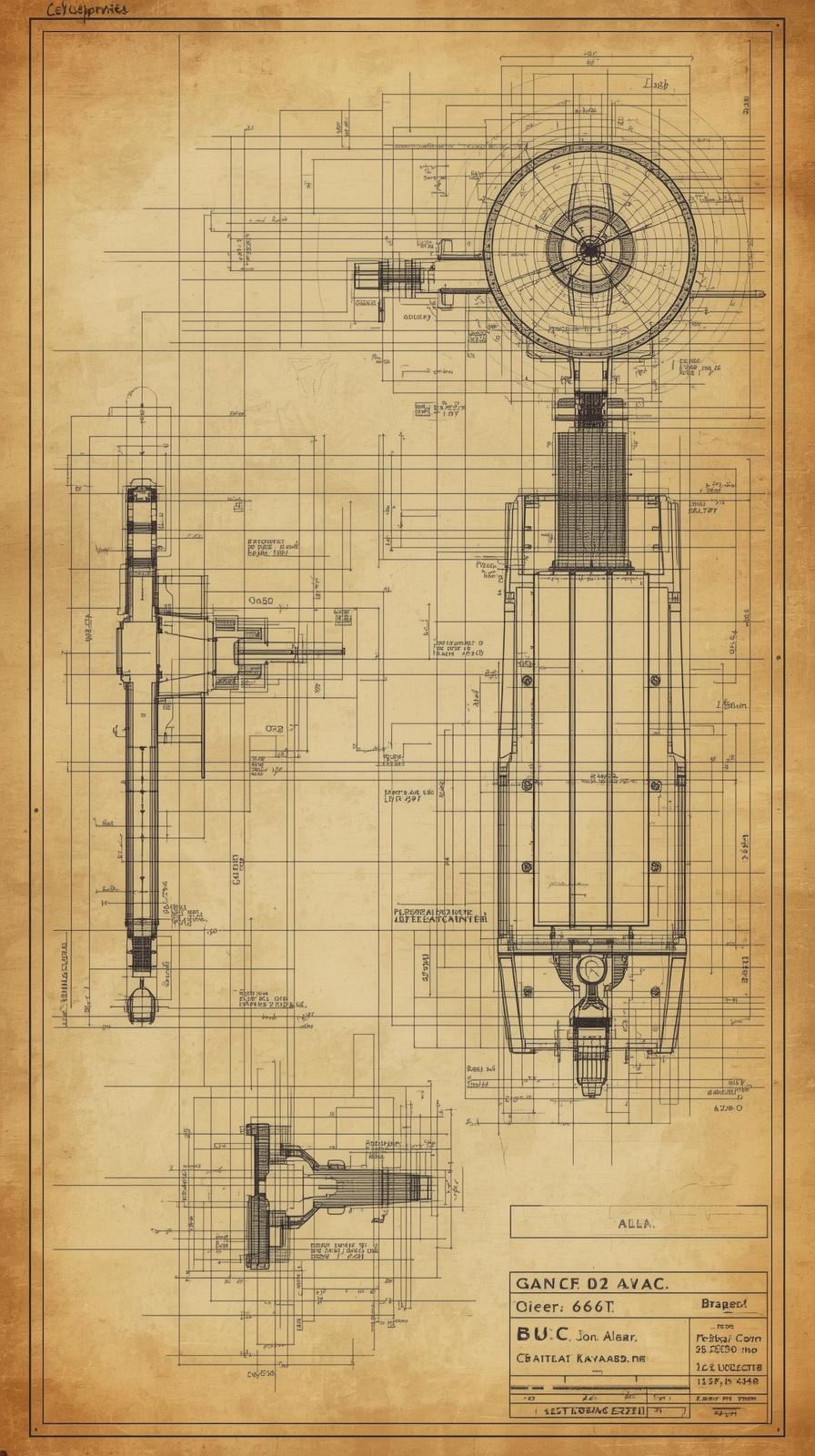 Blueprint Schematics Faded