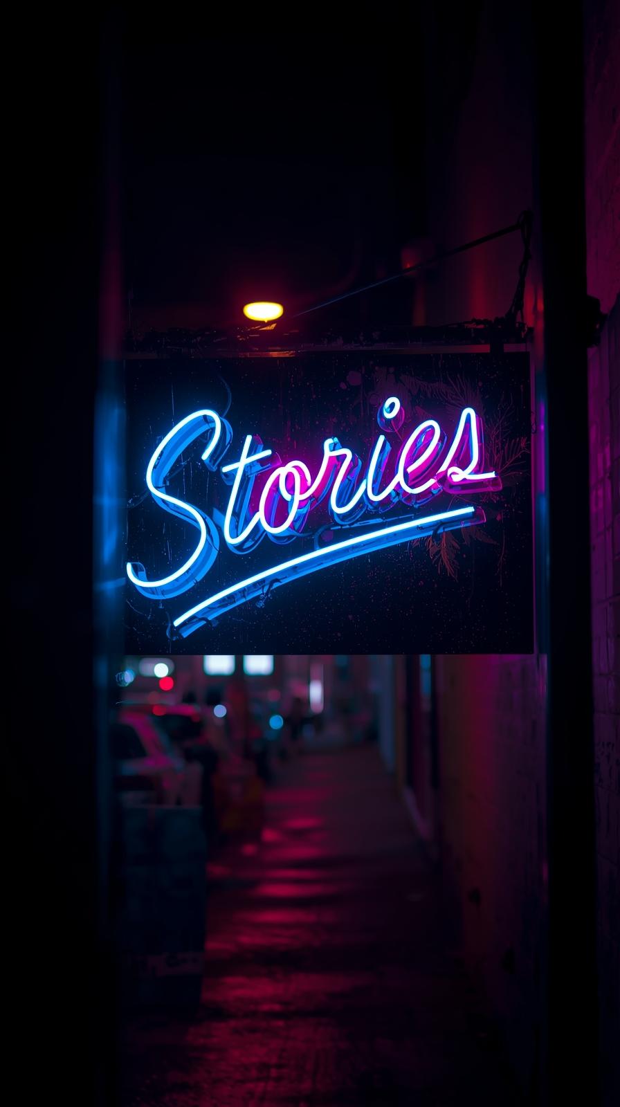 Neon Script Sign Flicker