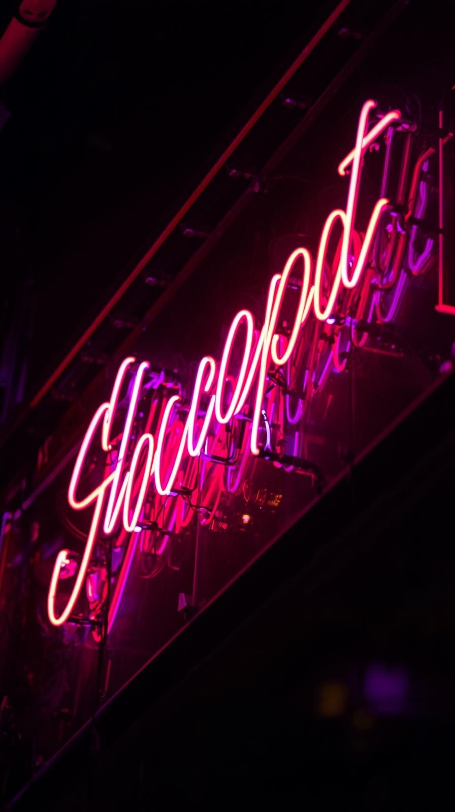 Neon Script Sign Flicker