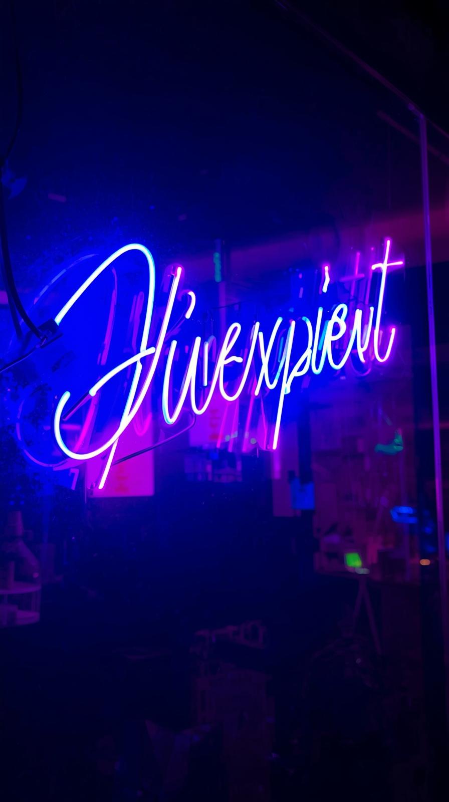 Neon Script Sign Flicker