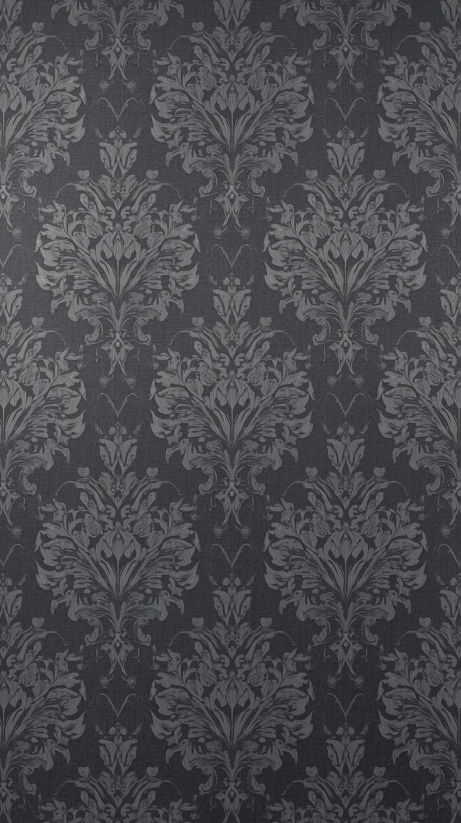 Damask Tone On Tone Charcoal