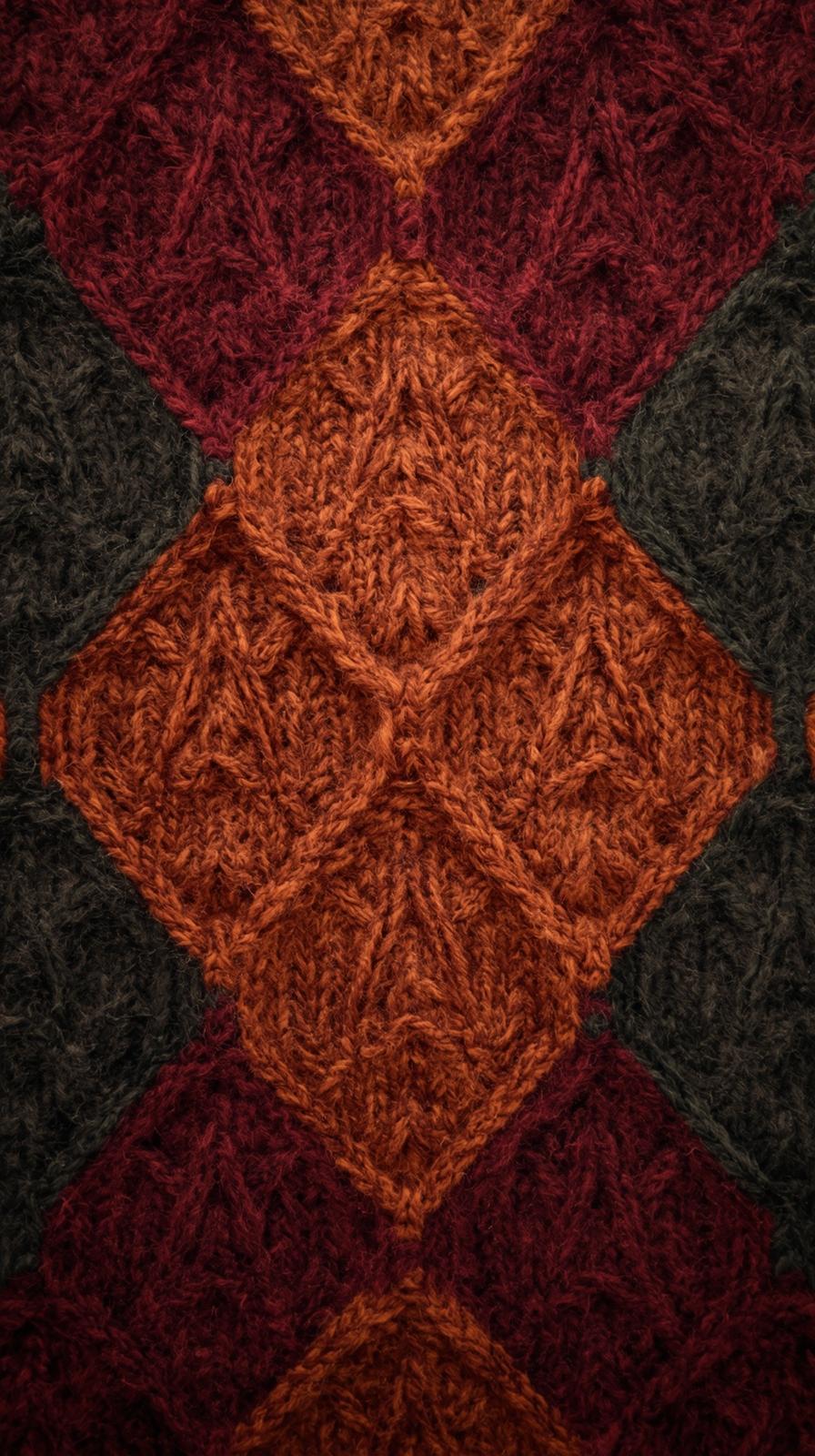 Argyle Knit Pattern Cozy