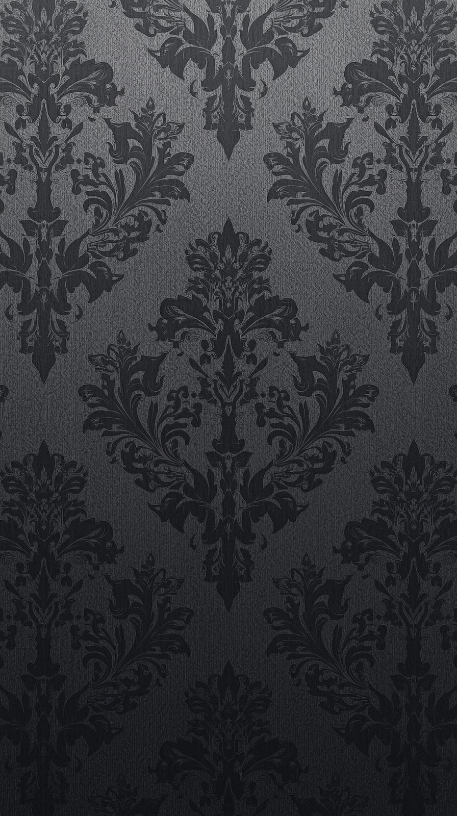 Damask Tone On Tone Charcoal