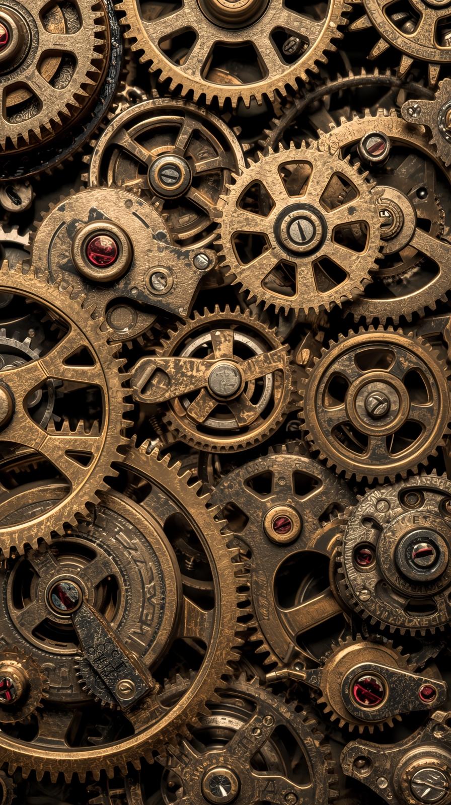 Pocket Watch Gears Pattern