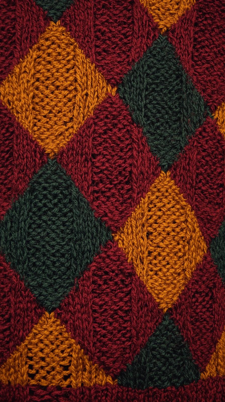 Argyle Knit Pattern Cozy