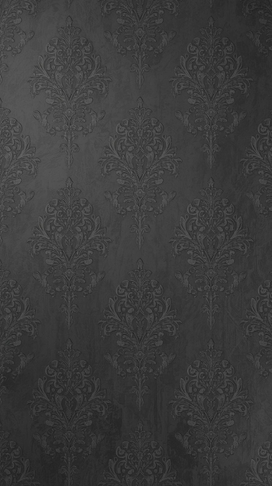 Damask Tone On Tone Charcoal