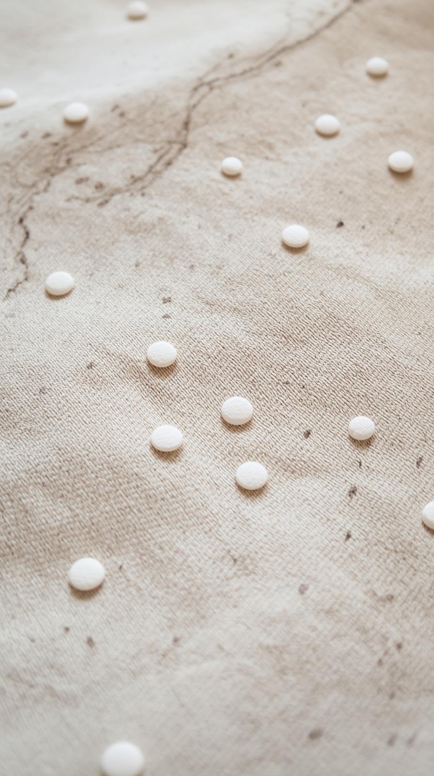 Polka Dots On Aged Cotton