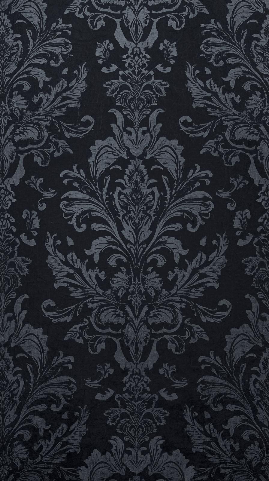 Damask Tone On Tone Charcoal