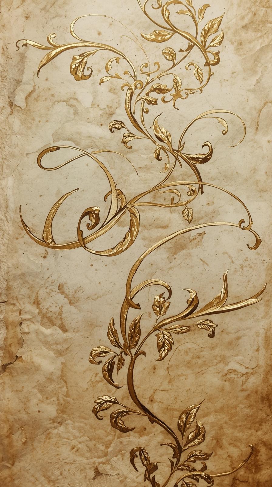 Calligraphy Flourishes On Vellum