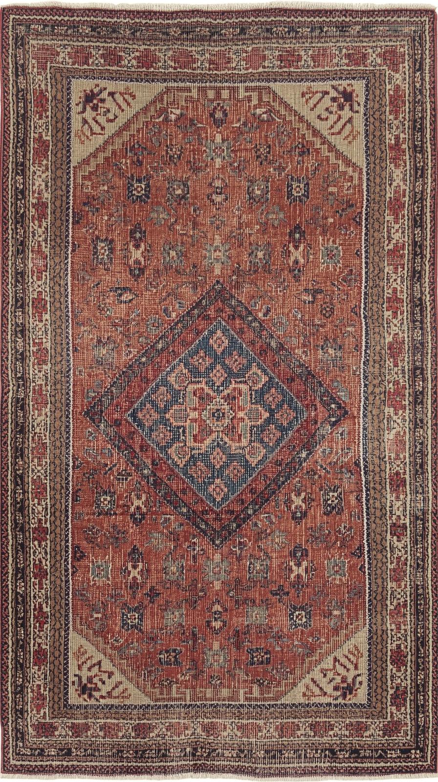 Oriental Rug Kilim Diamond Weave Mutedmedallion Ce