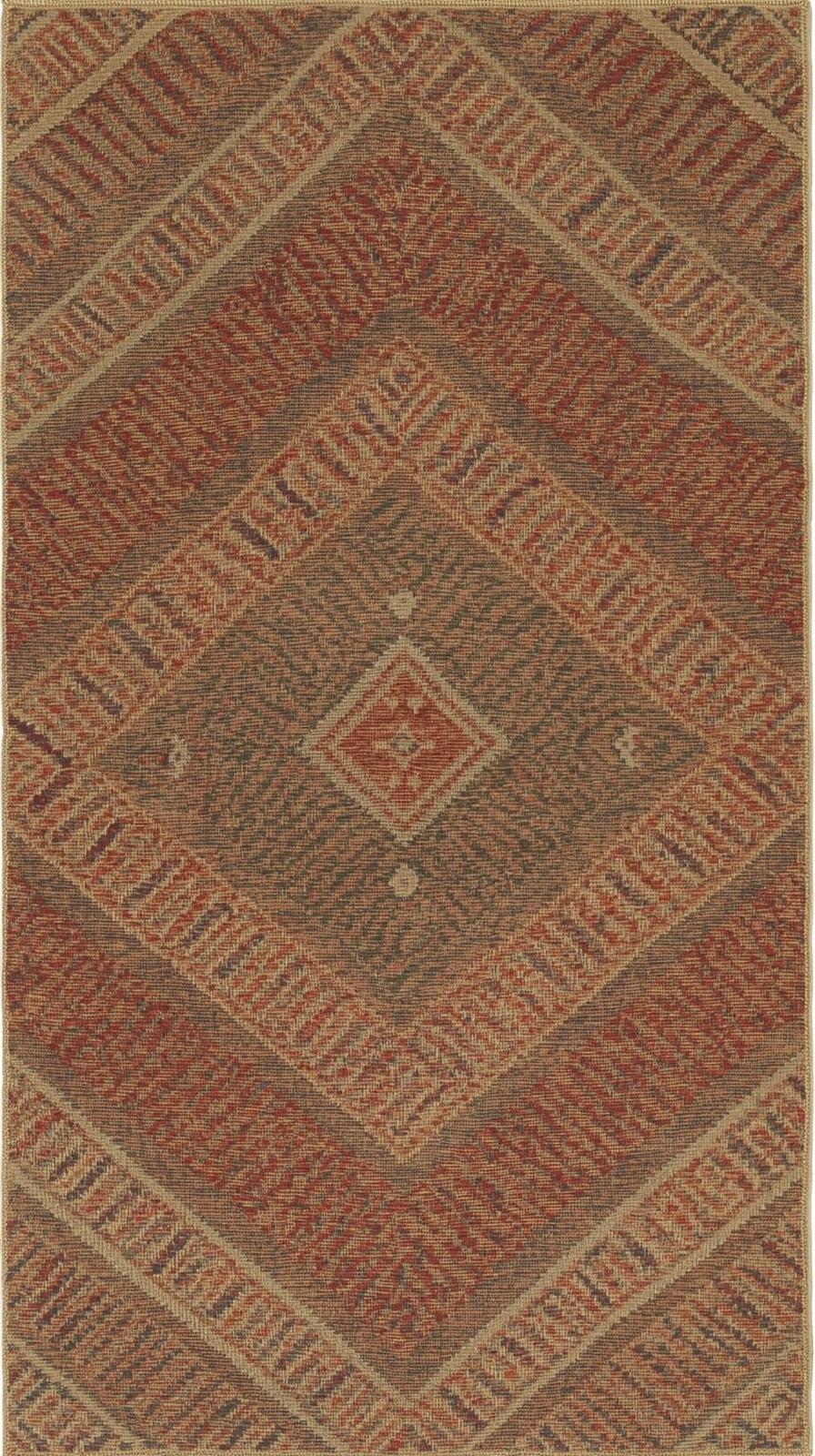 Oriental Rug Kilim Diamond Weave Mutedmedallion Ce