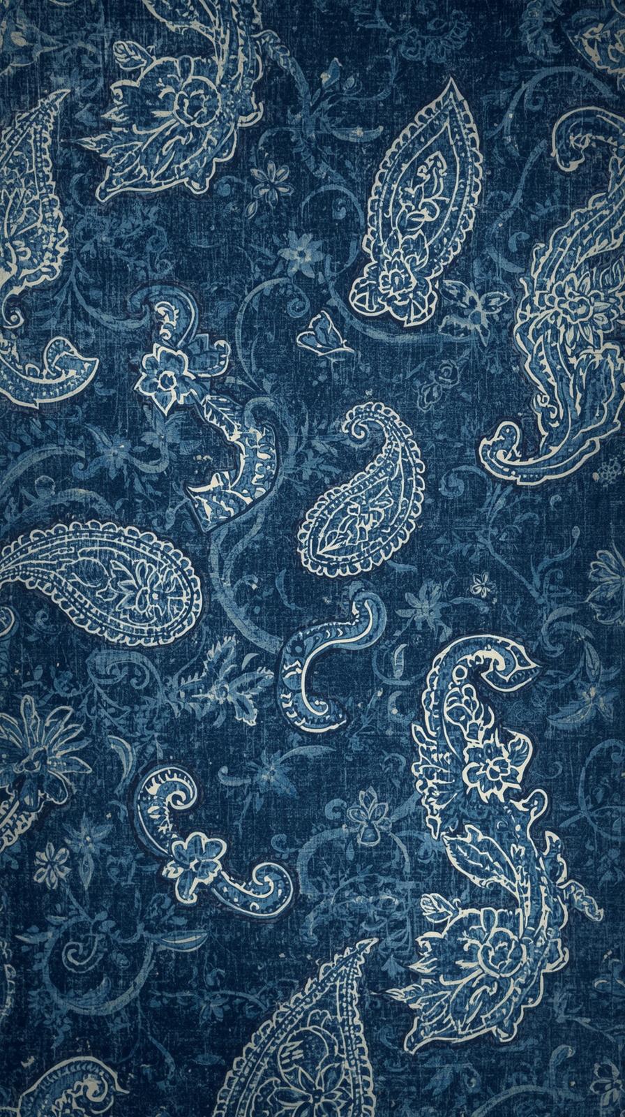 Paisley On Worn Indigo