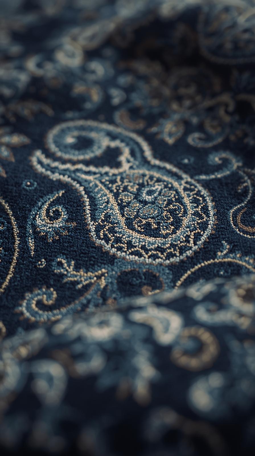 Paisley On Worn Indigo