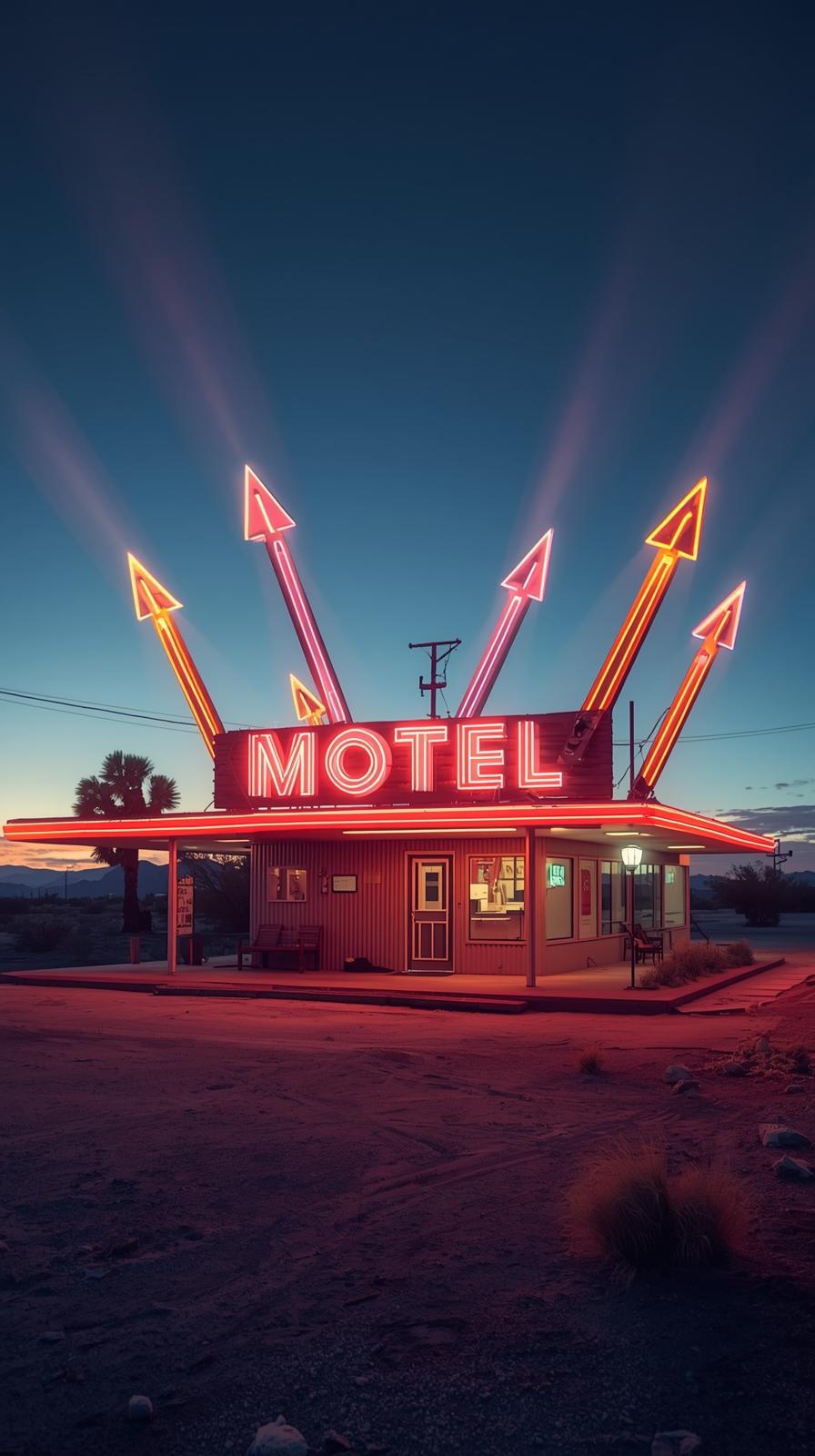 Retro Motel Neon Arrows
