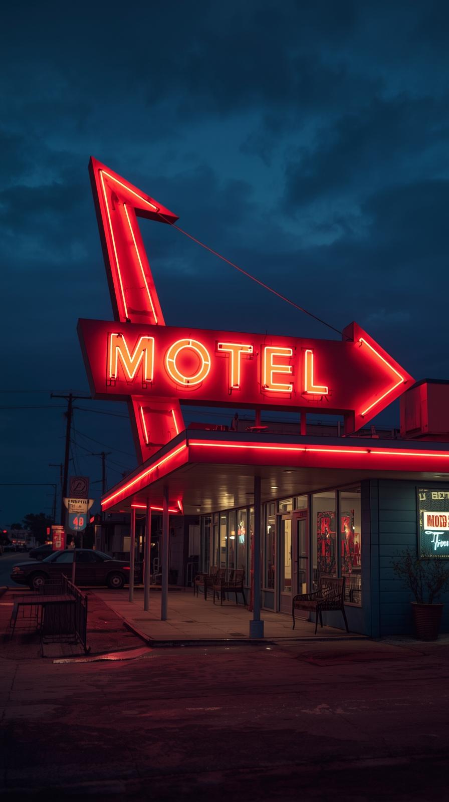 Retro Motel Neon Arrows