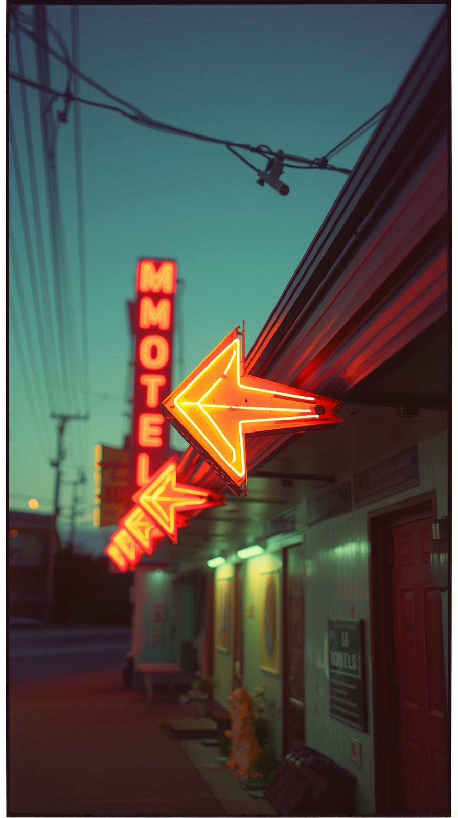 Retro Motel Neon Arrows