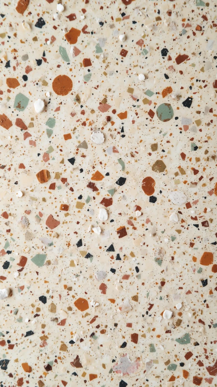 Retro Terrazzo Flecks On Cream