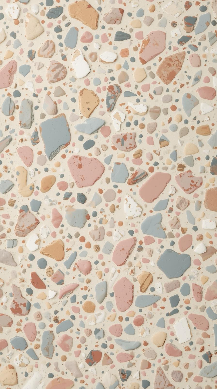 Retro Terrazzo Flecks On Cream