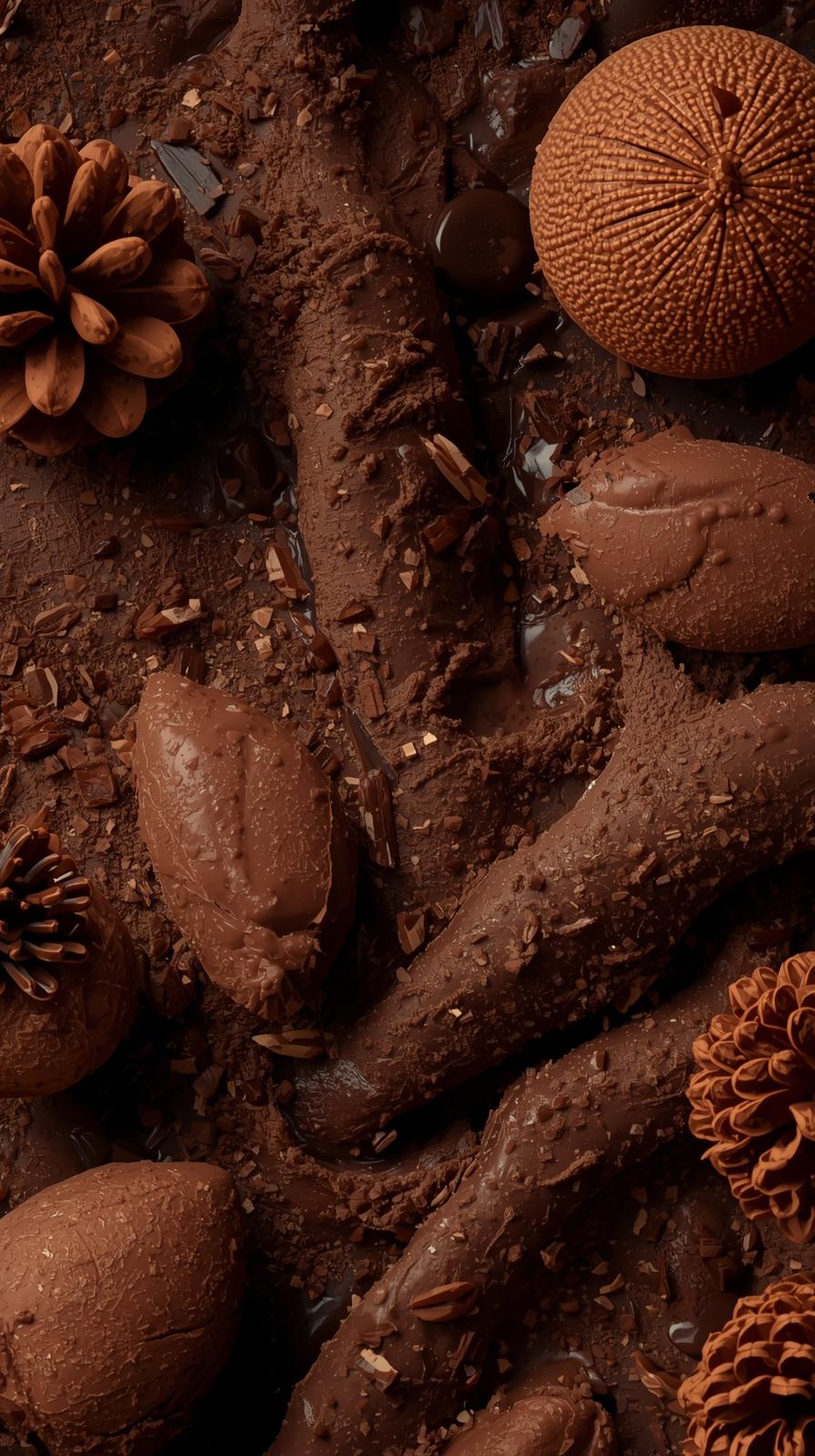 Chocolate Brown Cozy Aesthetic With Soft Texture