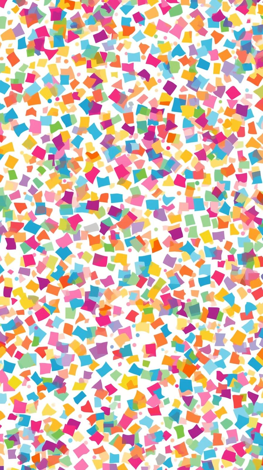 Colorful Confetti Pattern With Fun Celebration Vib