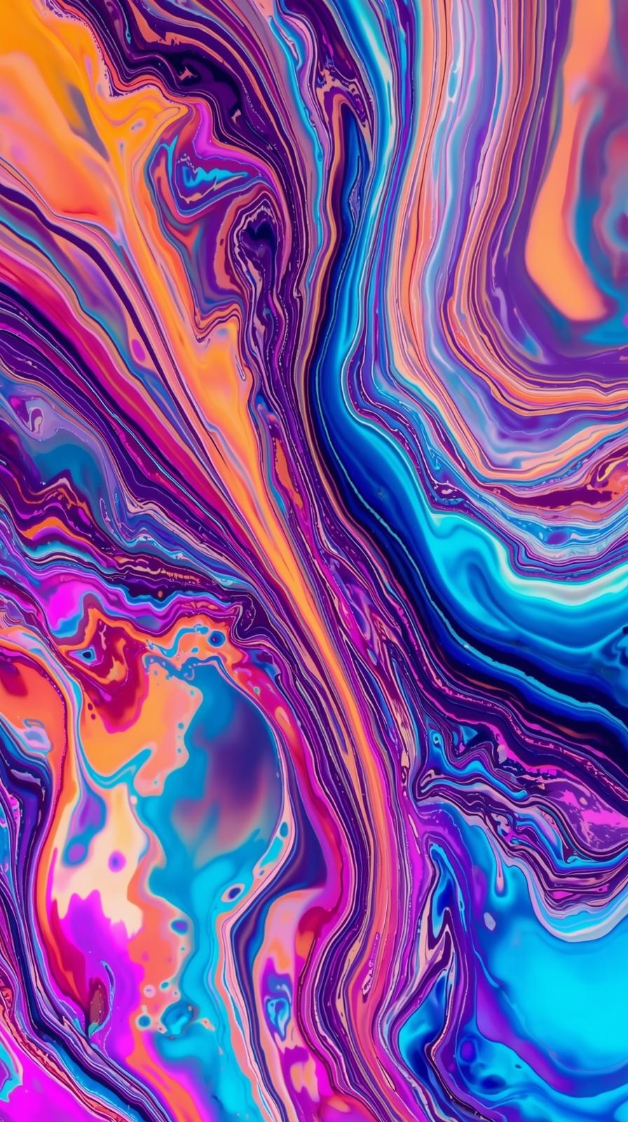 Colorful Liquid Swirl Abstract Design
