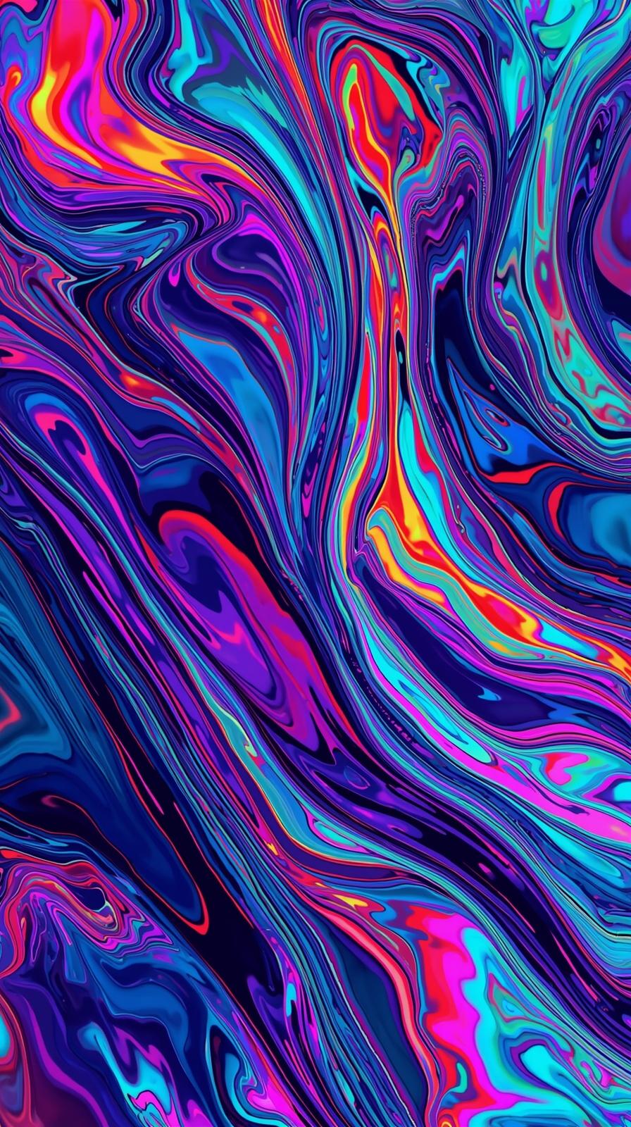 Colorful Liquid Swirl Abstract Design