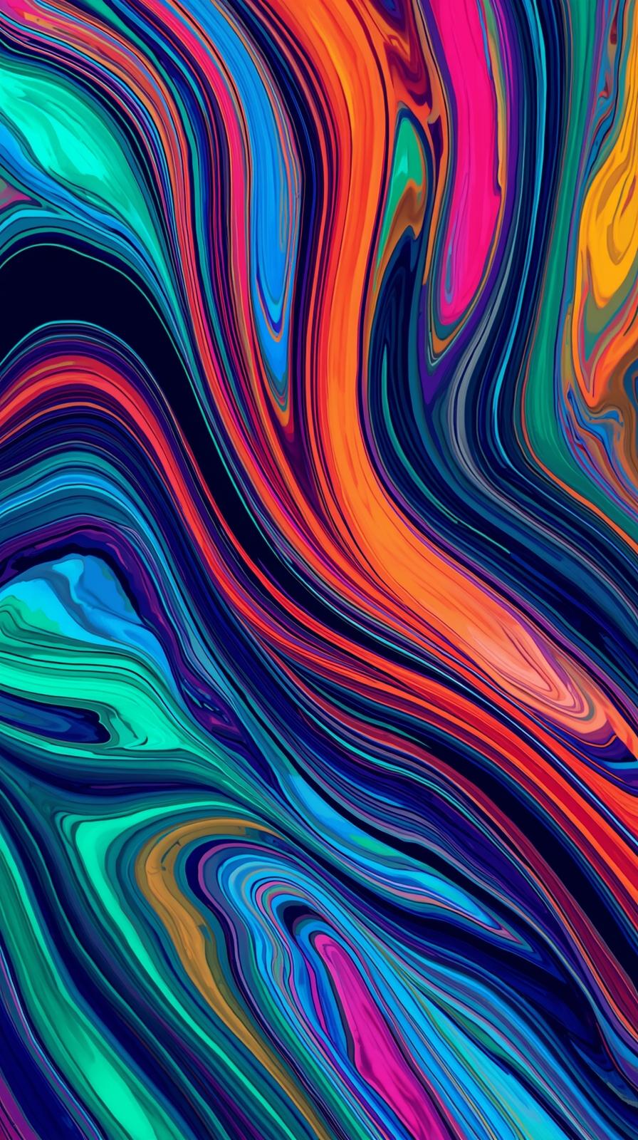 Colorful Liquid Swirl Abstract Design