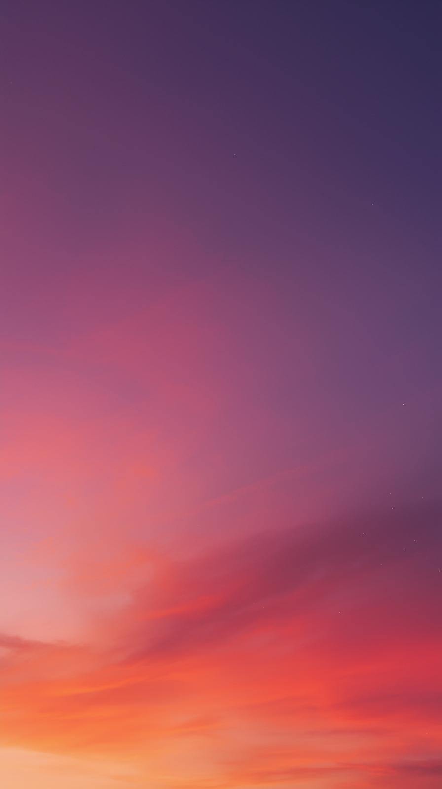 Gradient Purple To Orange Dreamy Sky Aesthetic