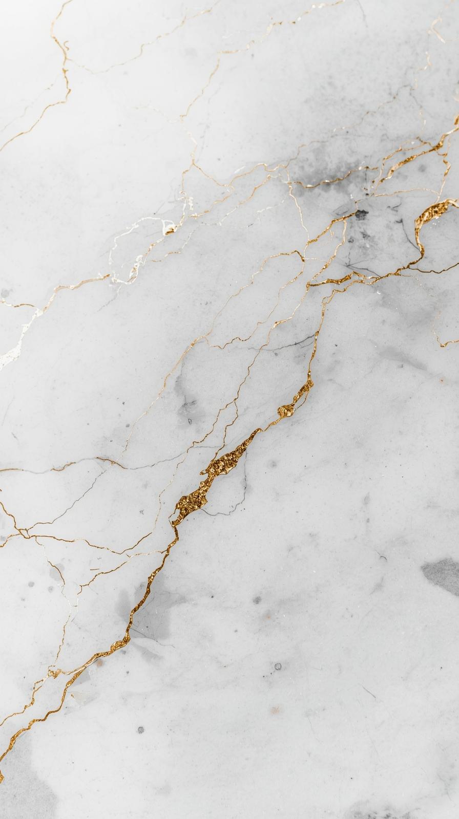Minimal Marble Texture With Gold Cracks