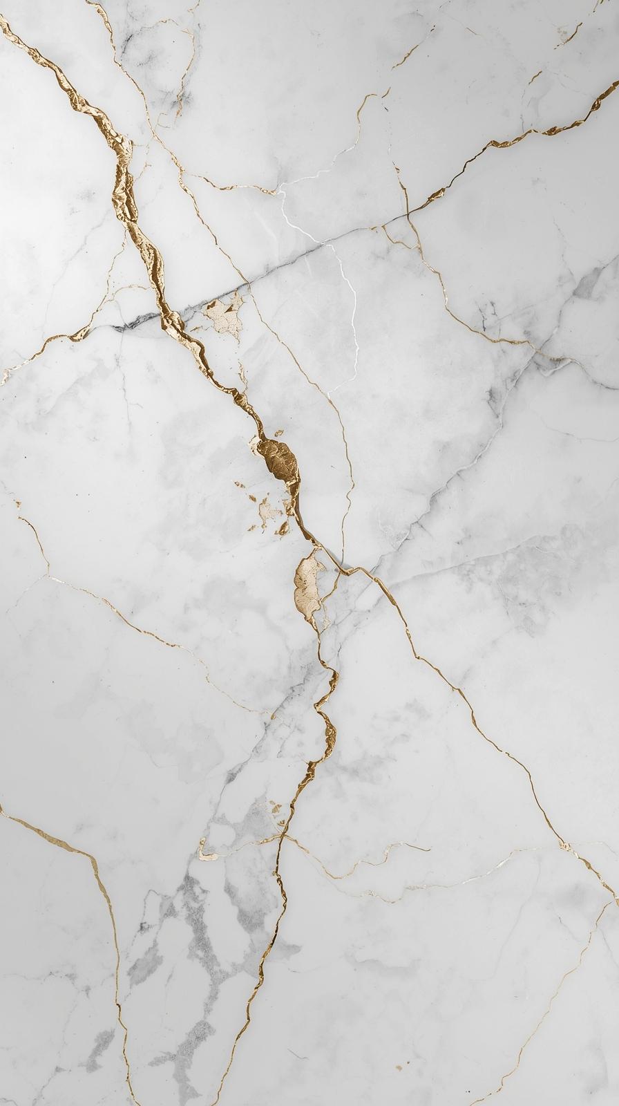 Minimal Marble Texture With Gold Cracks
