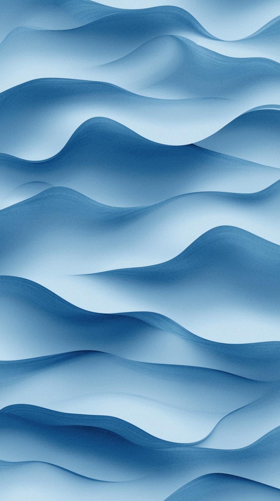 Minimal Waves Pattern In Cool Blue Shades