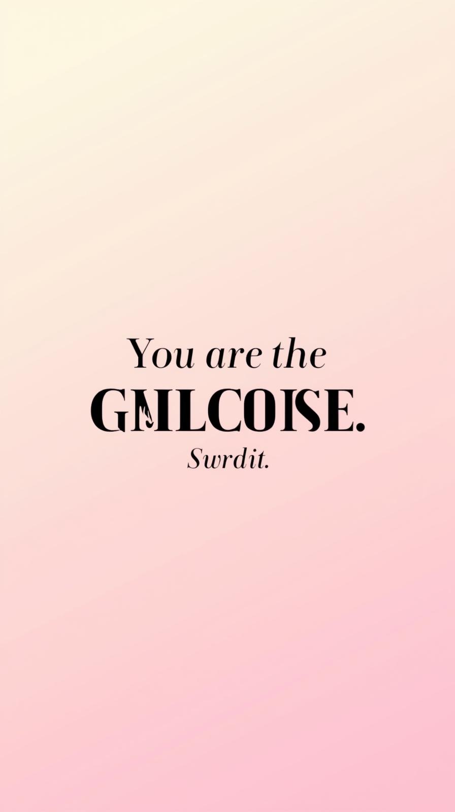 Simple Motivational Word In Large Serif Font On Pa