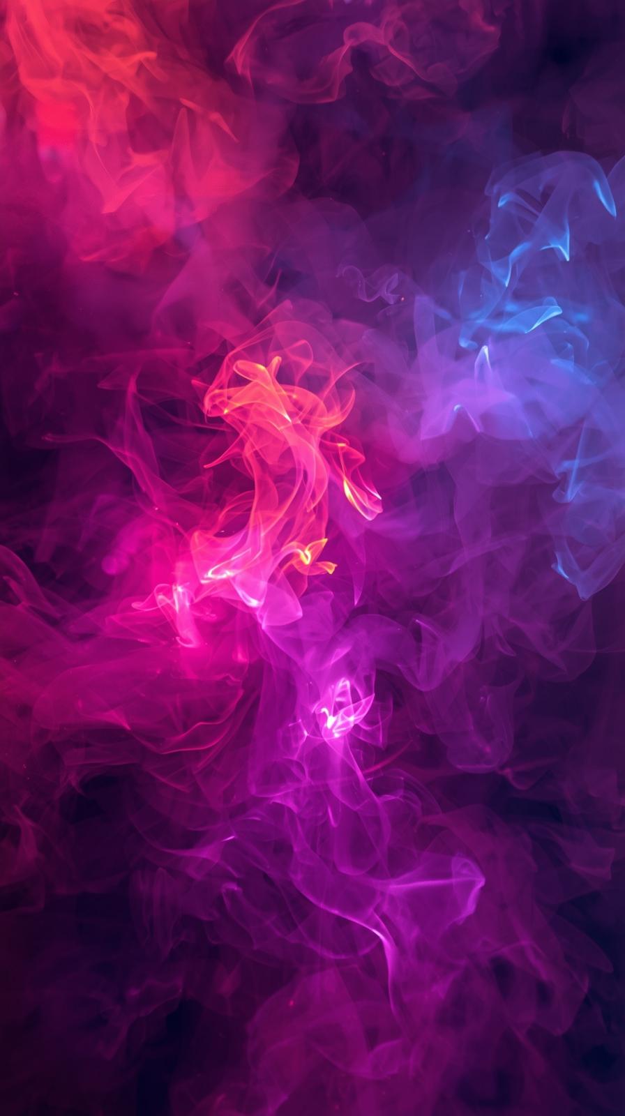 Smoky Neon Lights With Glowing Edges