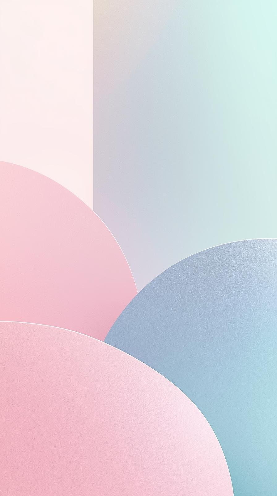 Soft Pastel Abstract Shapes With Gentle Gradients