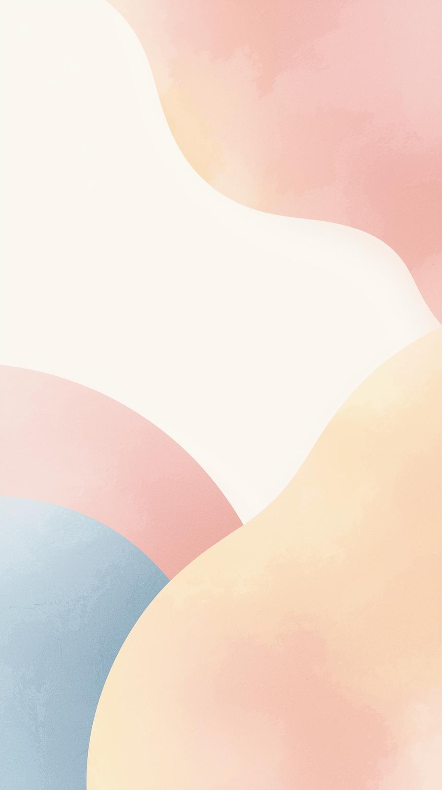 Soft Pastel Abstract Shapes With Gentle Gradients