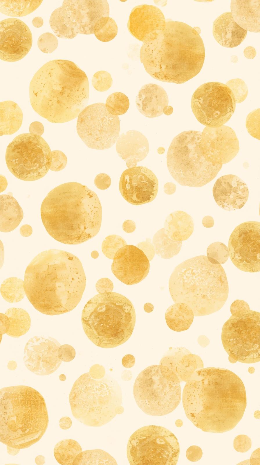 Soft Sunshine Pattern With Hand Drawn Circles