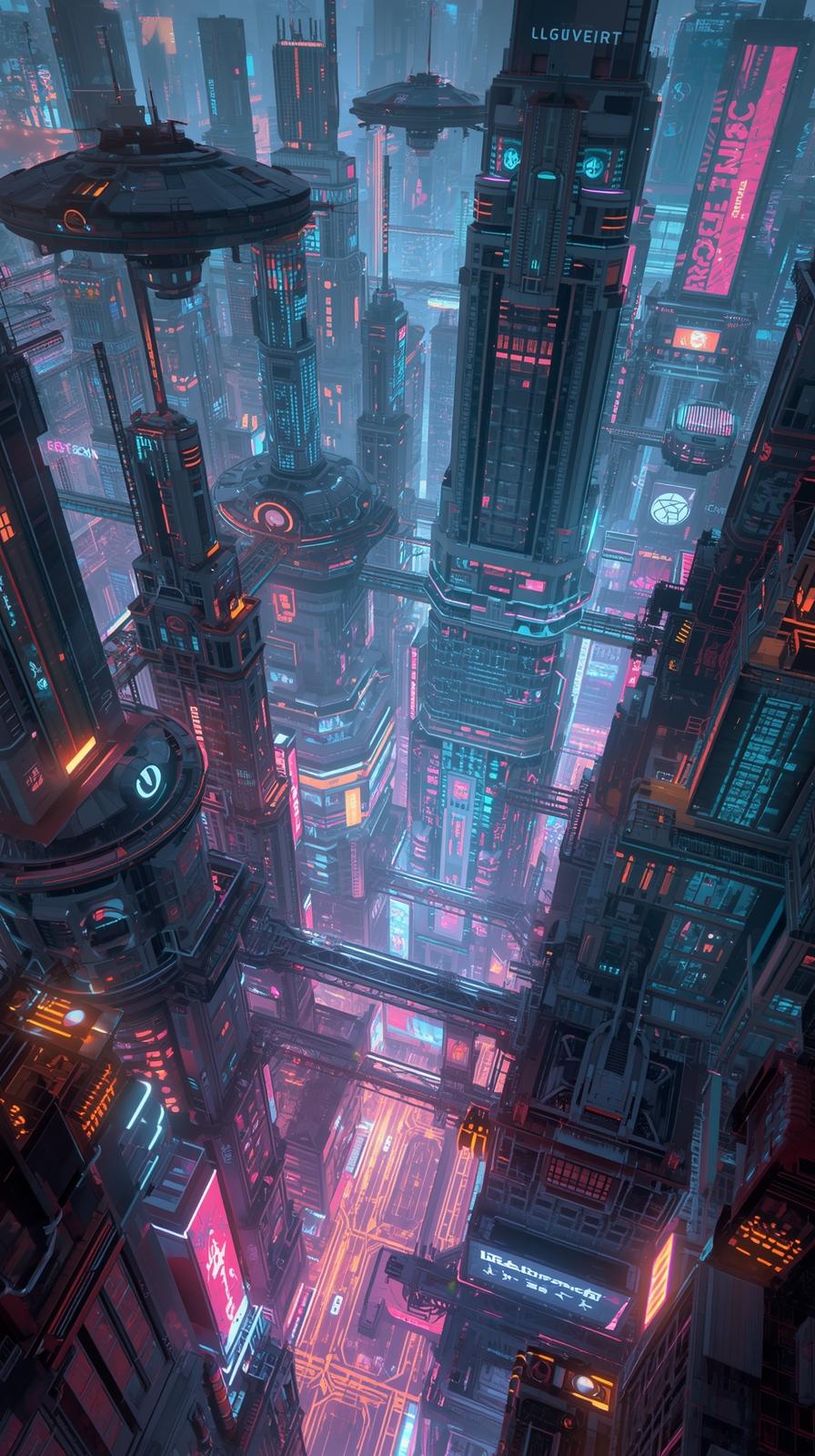 Metaverse Digital Sci Fi City