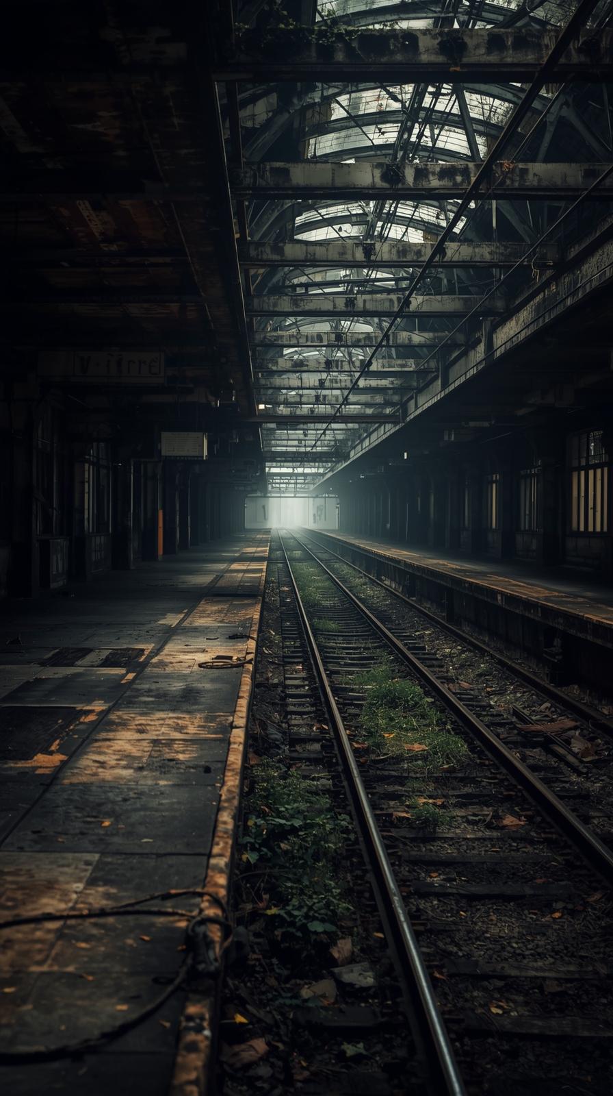 Old Abandoned Metro Station In A City