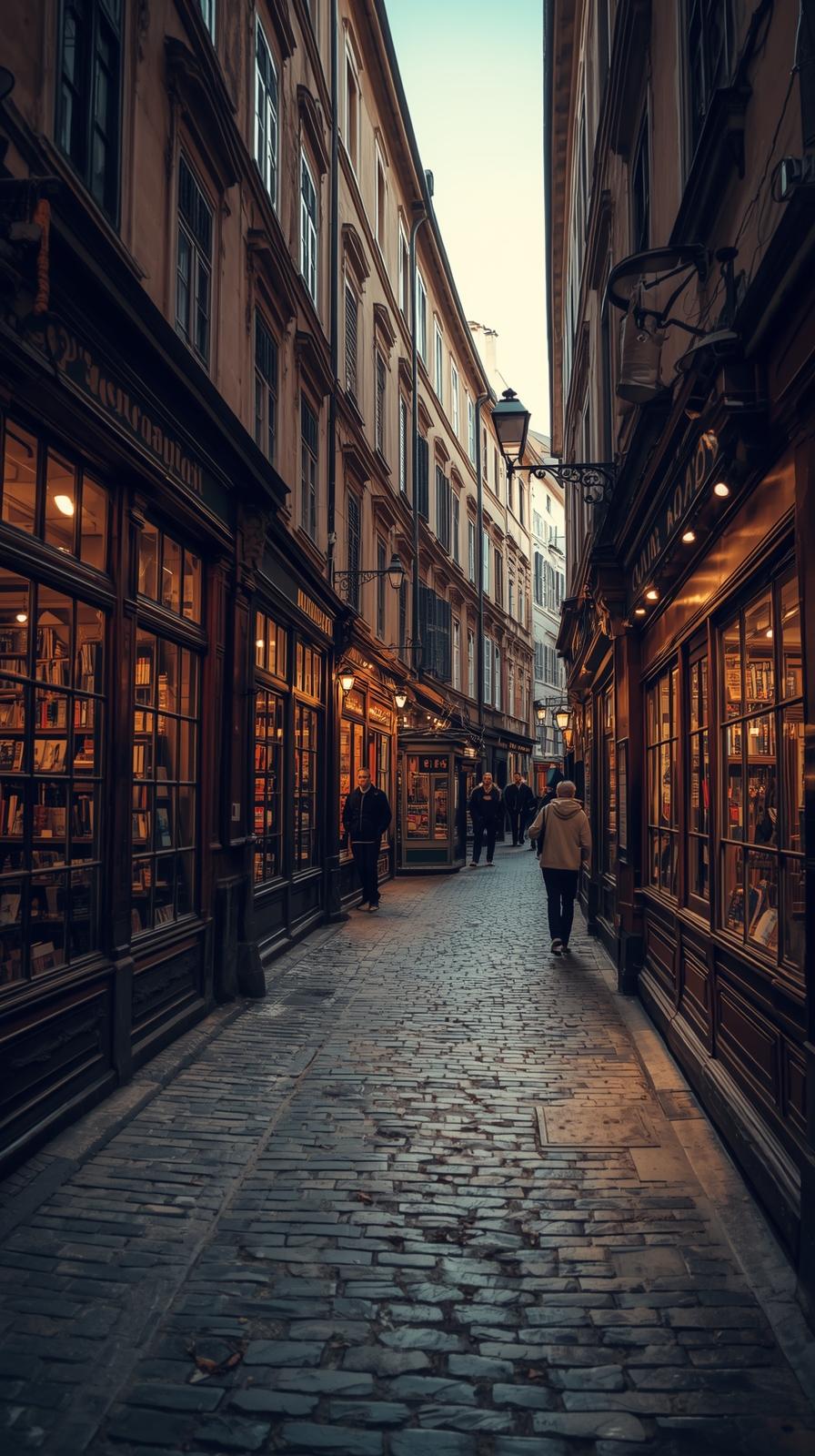 Old Bookstore Street In Historic City