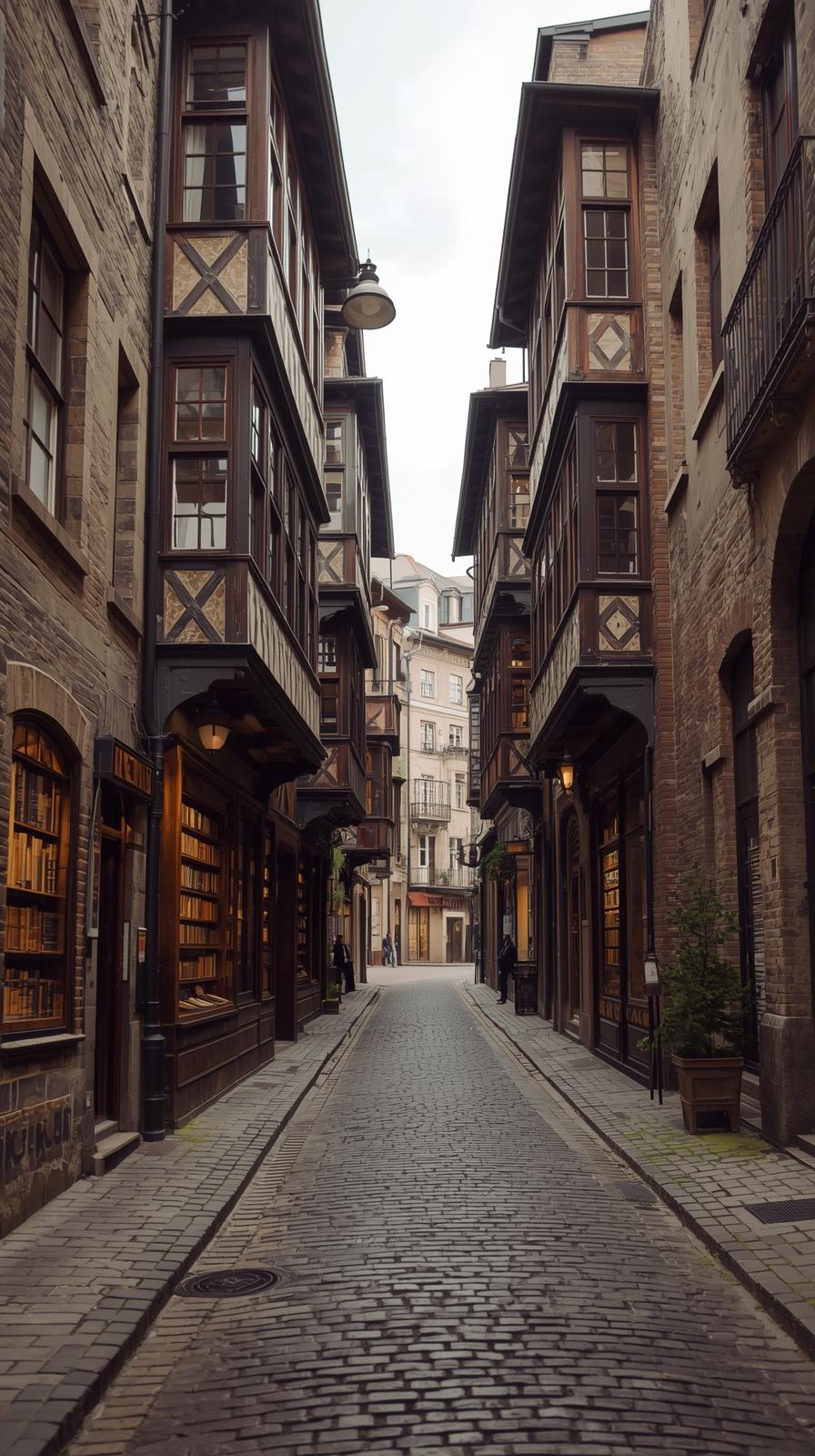 Old Bookstore Street In Historic City