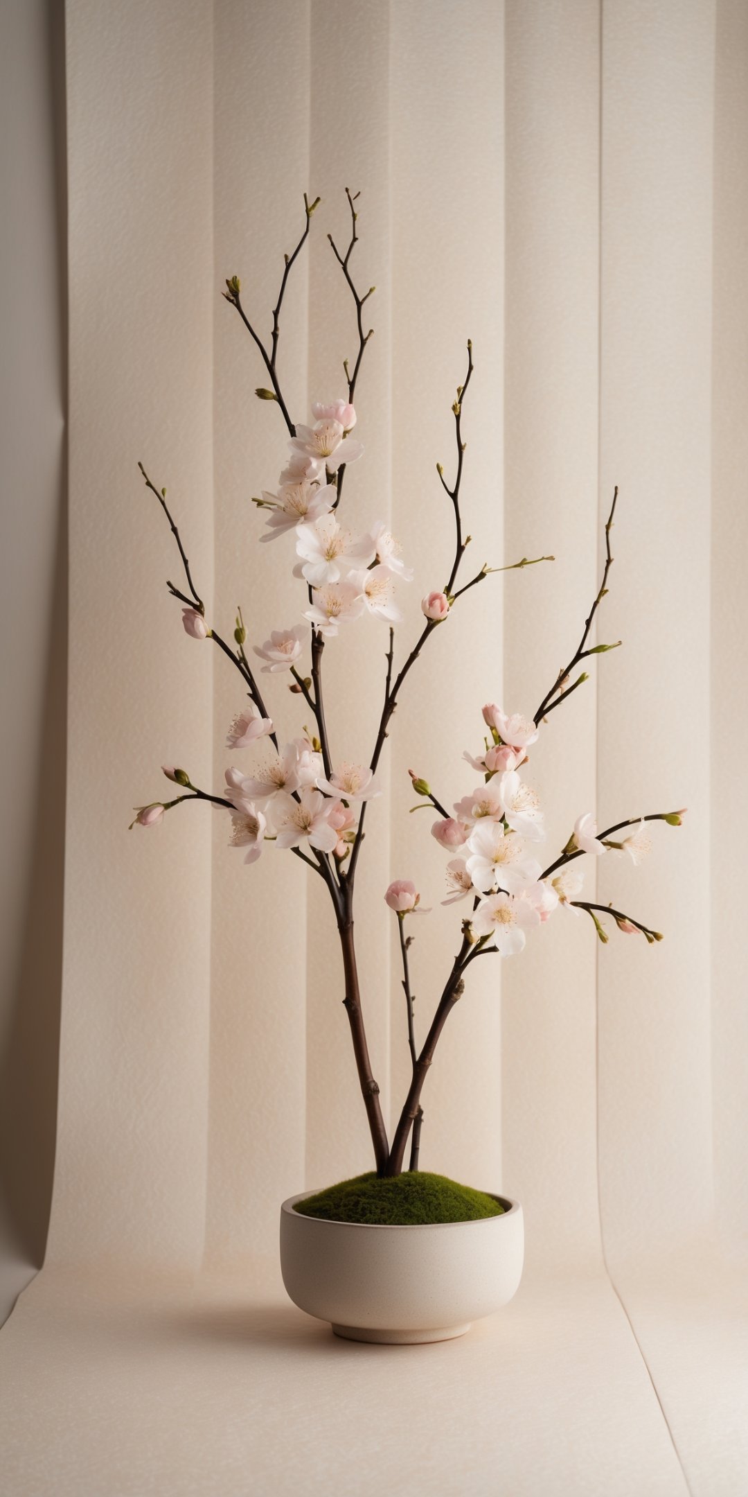 Traditional Japanese Ikebana Arrangement With Deli